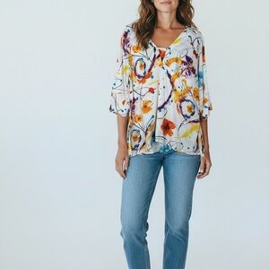Jams World Colorful Abstract Women's Blouse